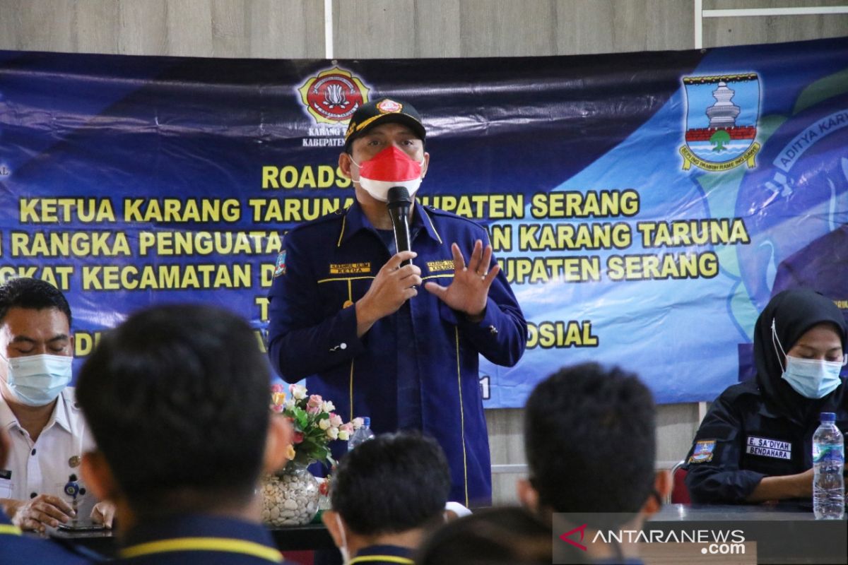 Karang Taruna Kabupaten Serang minta kader mobilisasi masyarakat jalani vaksinasi