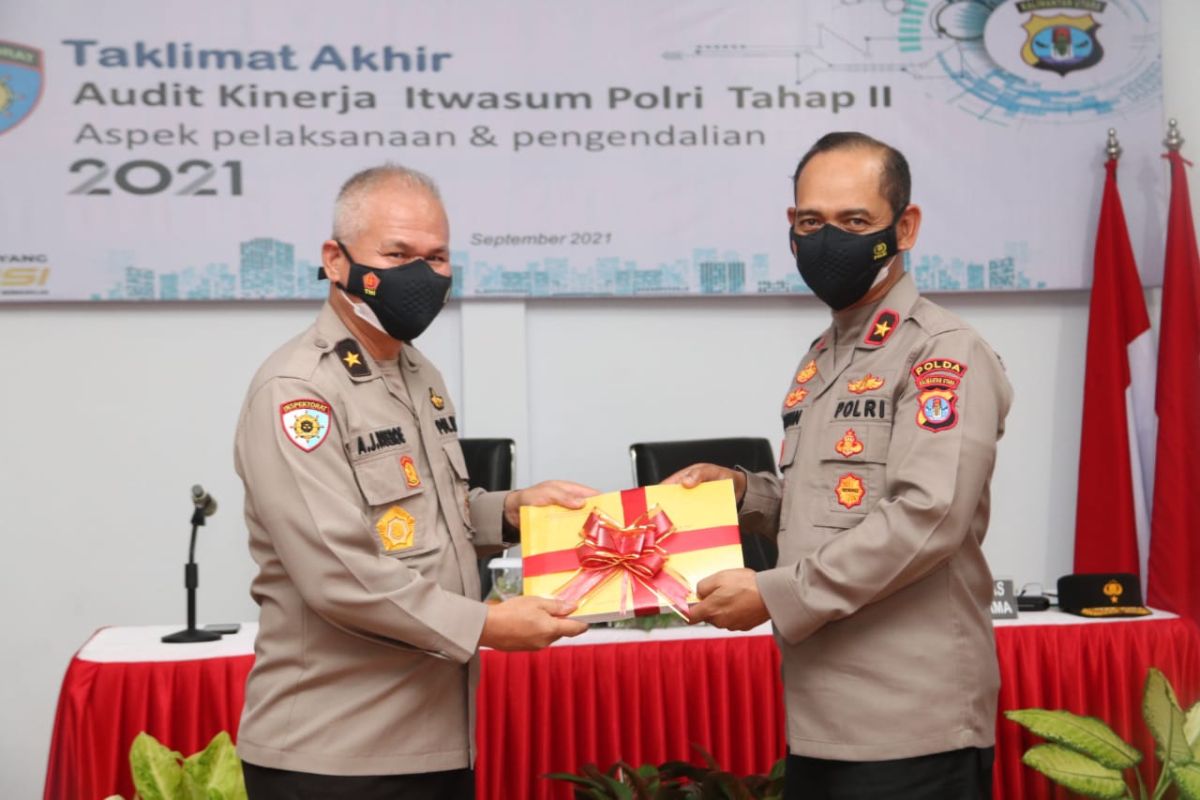 Wakapolda hadiri taklimat akhir audit kinerja Itwasum Polri tahap II T.A. 2021