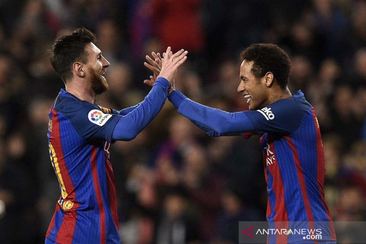 Laporta ungkap Neymar ingin kembali ke Barcelona sebelum Messi pergi