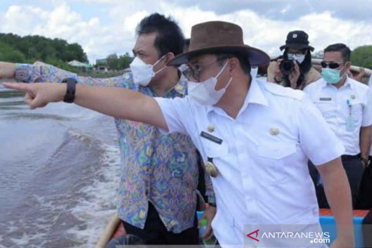 Pemprov Babel bangun tanggul pengendali sedimen Sungai Kurau cegah banjir