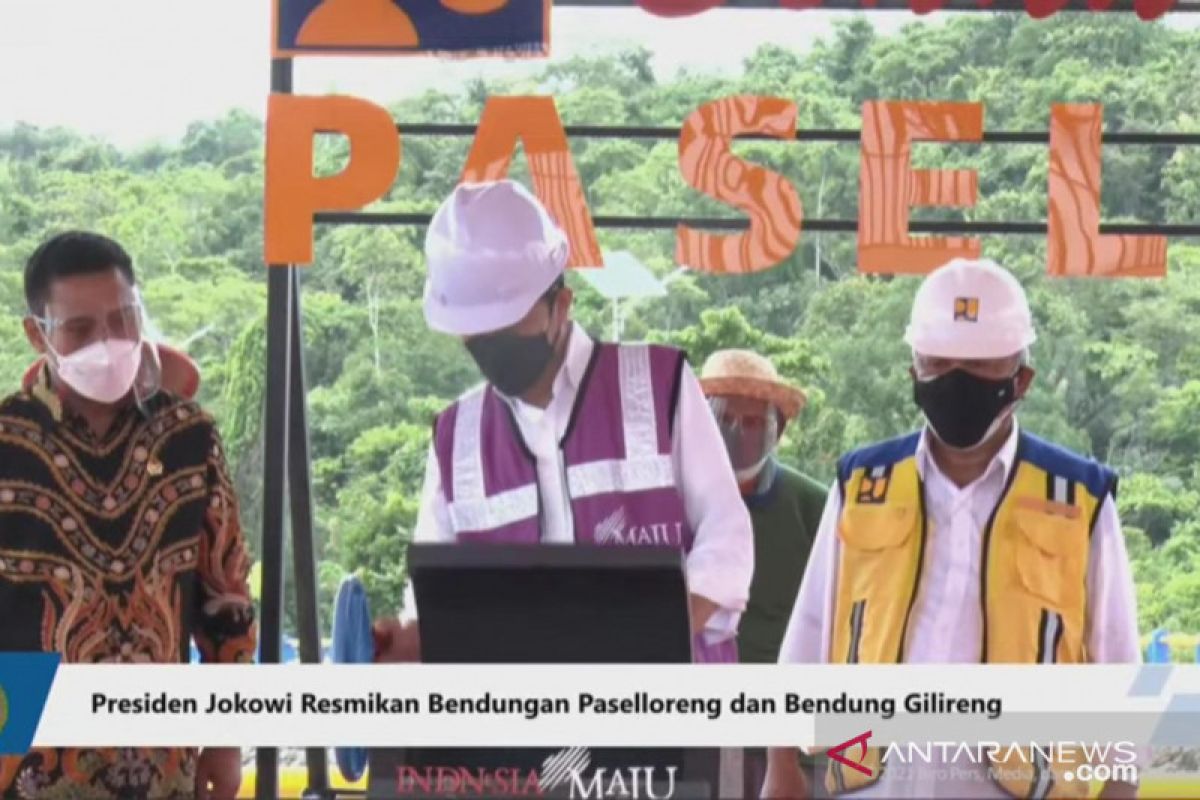 Presiden Jokowi resmikan Bendungan Paselloreng, dukung lumbung pangan