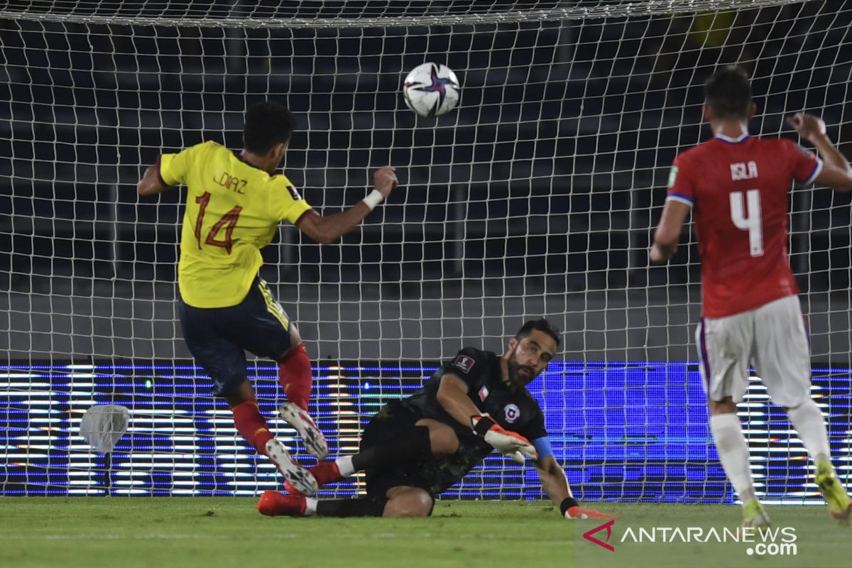 Kolombia petik tiga poin usai menang 3-1 atas Chile dalam kualifikasi Piala Dunia 2022