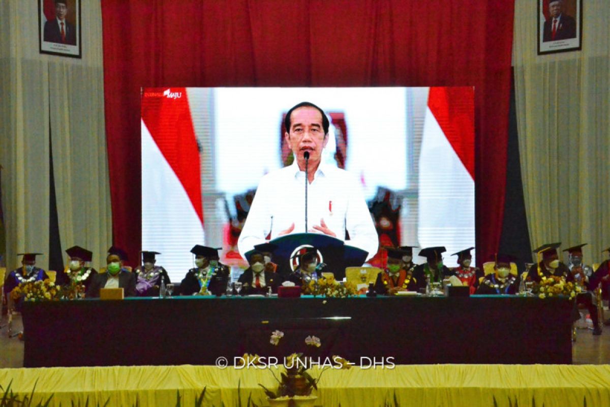 Presiden Jokowi berpesan agar Unhas lakukan peremajaan