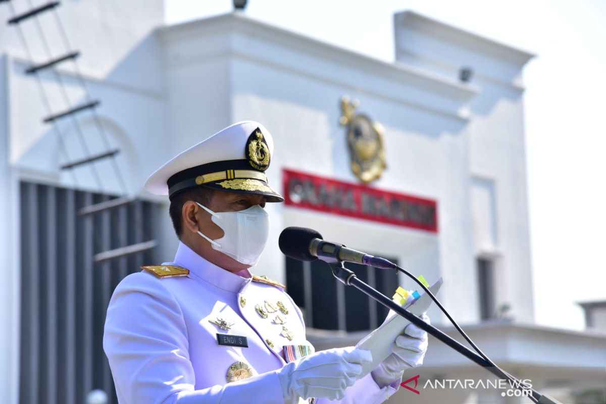 Korps Marinir gelar upacara Peringatan HUT ke-76 TNI AL