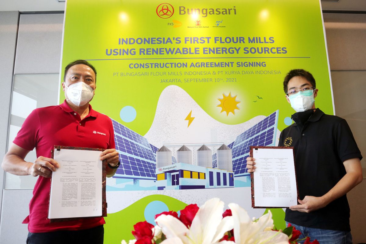 Bungasari manfaatkan energi surya untuk pabrik di Medan