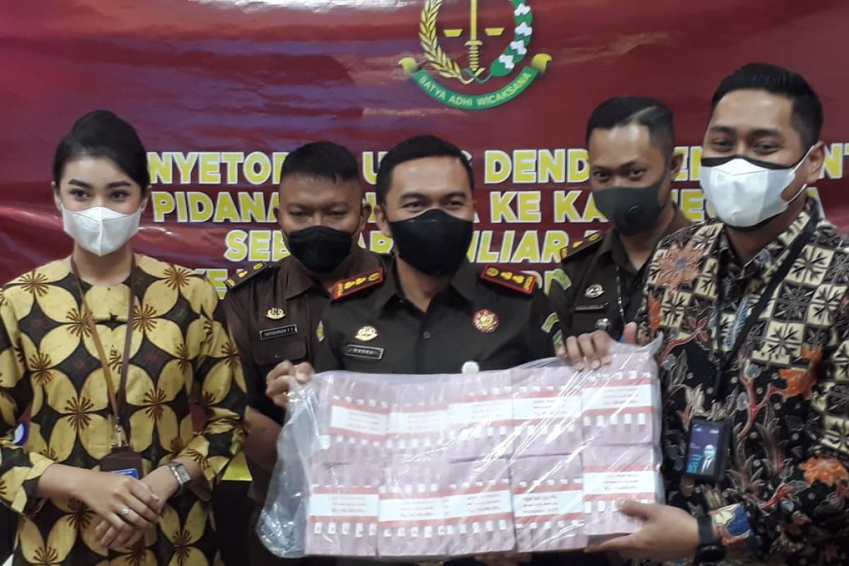 Kejaksaan terima pembayaran denda Rp1 miliar dari terpidana narkotika