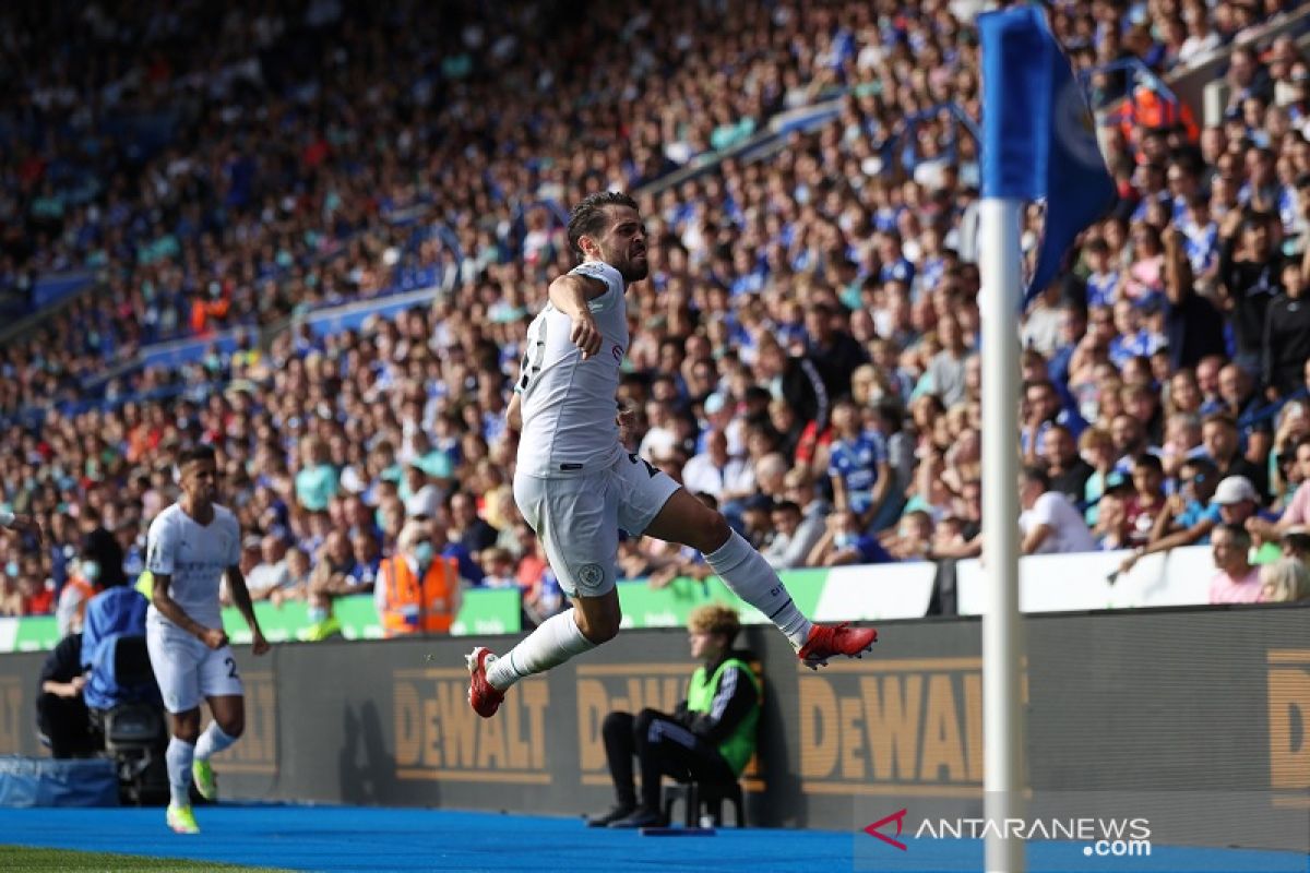 Gol semata wayang Bernardo Silva antar Manchester City tundukkan Leicester