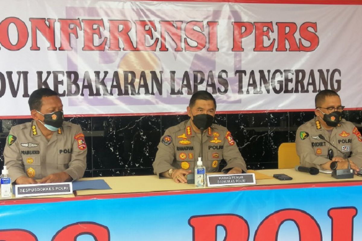 Polri sebut dugaan kelalaian dalam kasus kebakaran Lapas