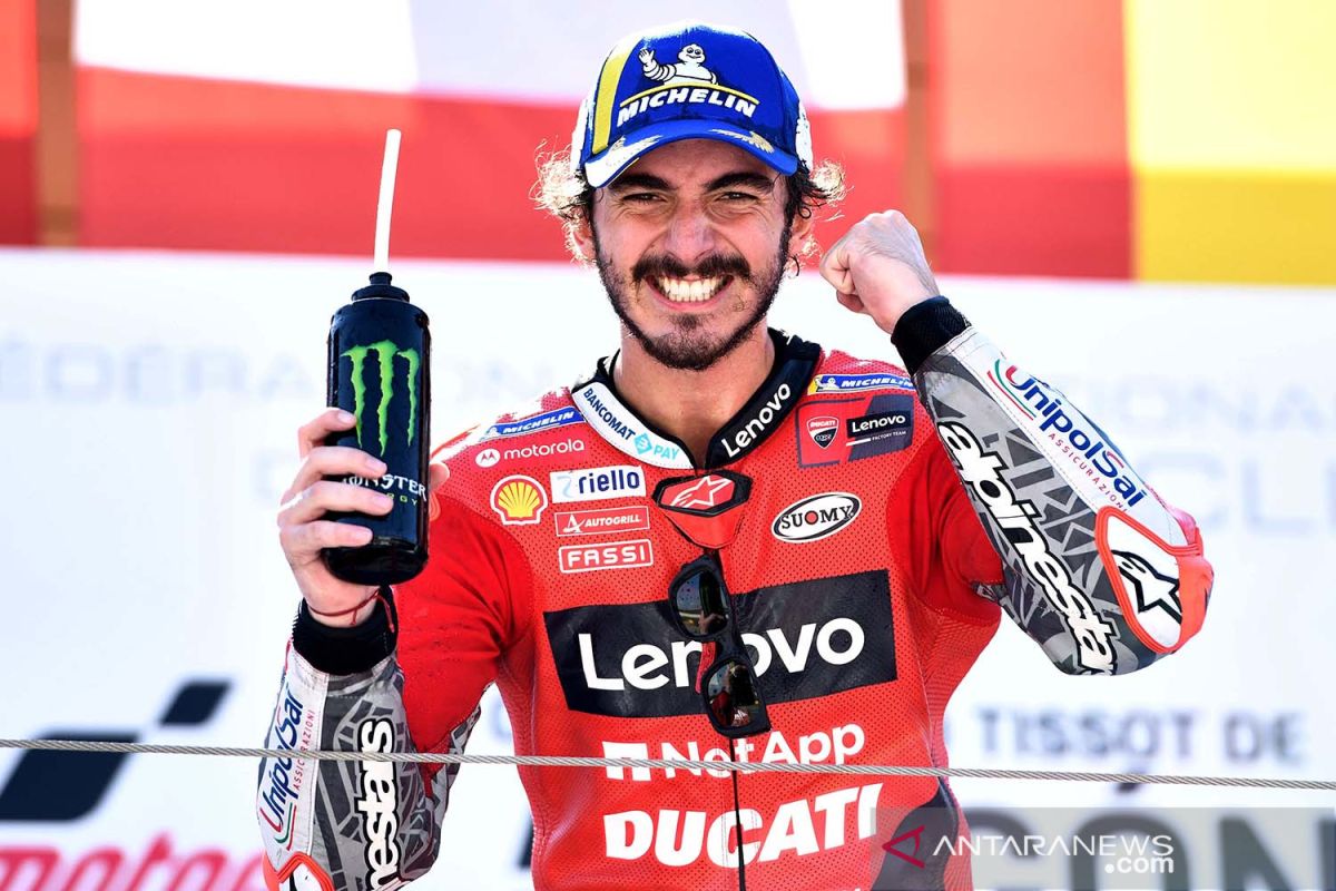 Bagnaia plong setelah rengkuh kemenangan MotoGP perdananya di Aragon