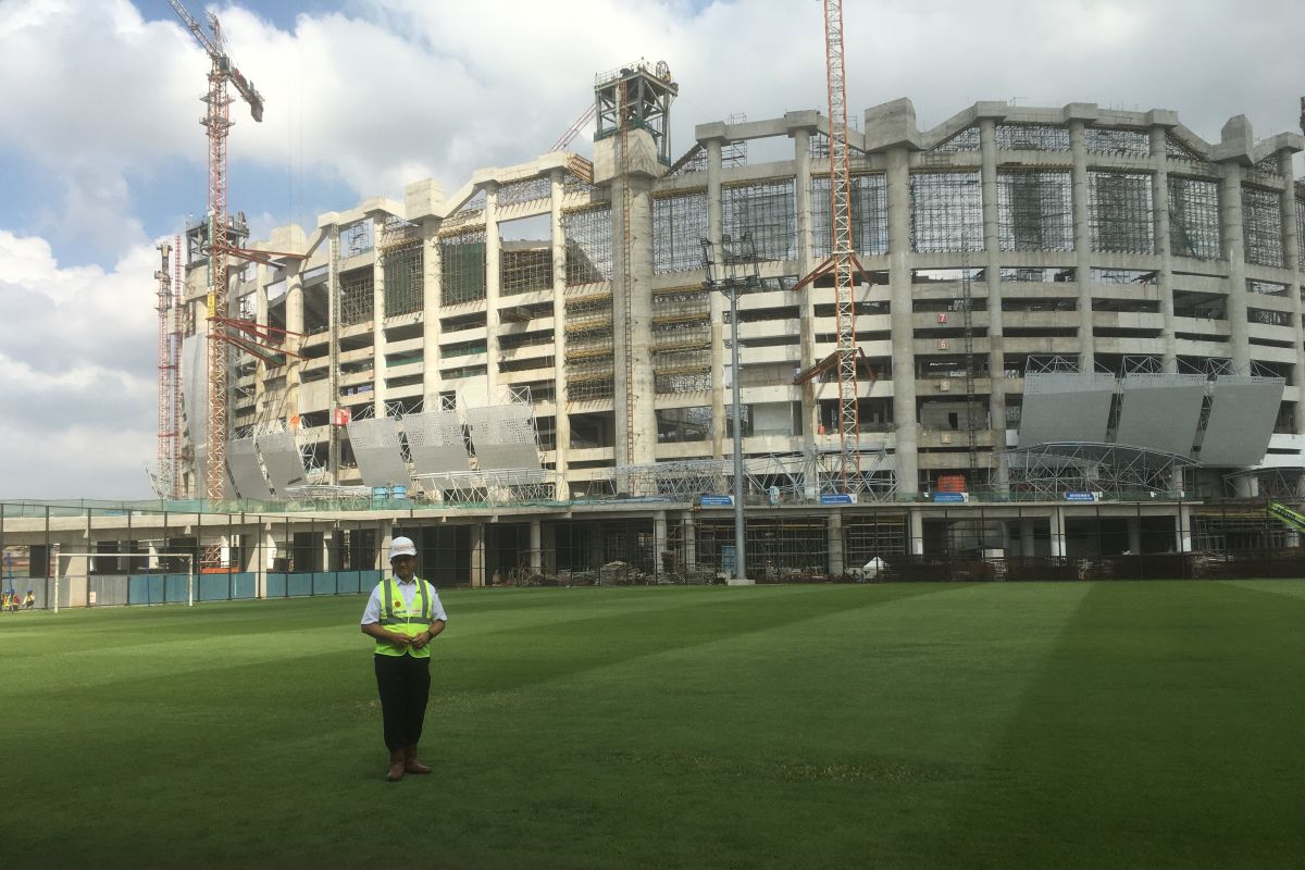 Jakarta International Stadium menerapkan resapan air hujan