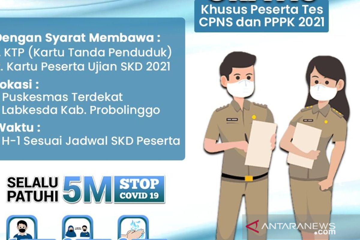 Peserta ujian seleksi CPNS-PPPK di Probolinggo dapat layanan tes antigen gratis