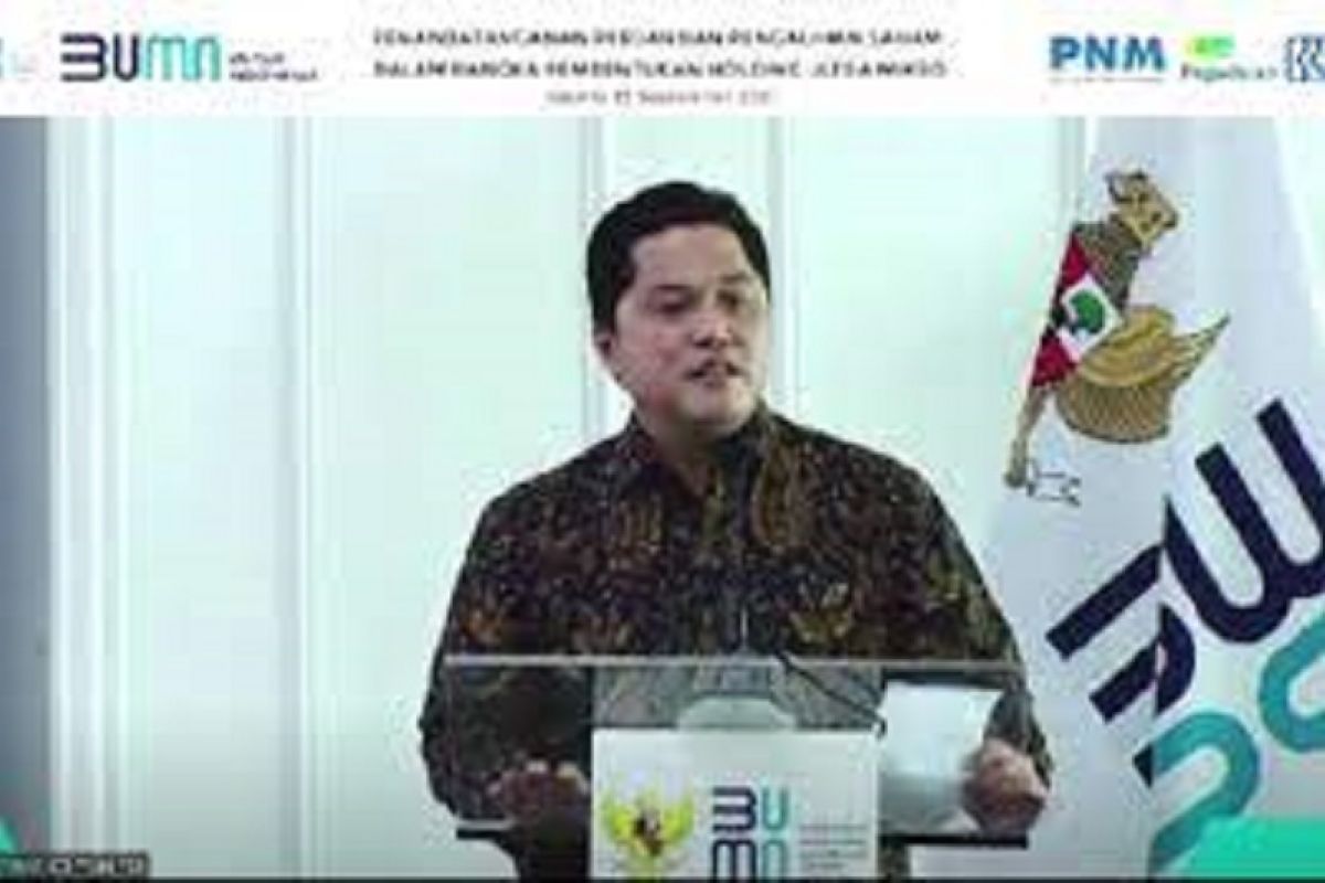 Menteri BUMN Erick Thohir ingin Holding Ultra Mikro segera wujudkan kredit murah