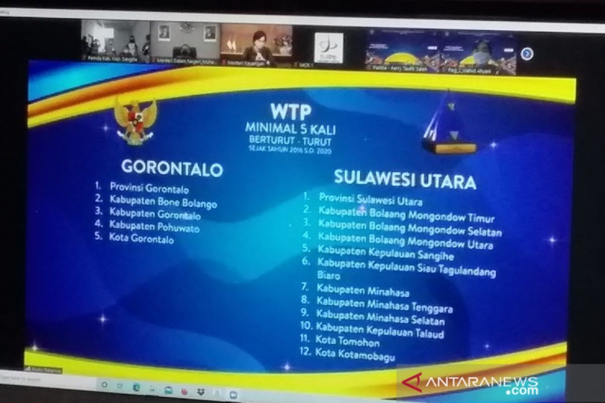 Pemkab Sangihe terima penghargaan dari Kementerian Keuangan