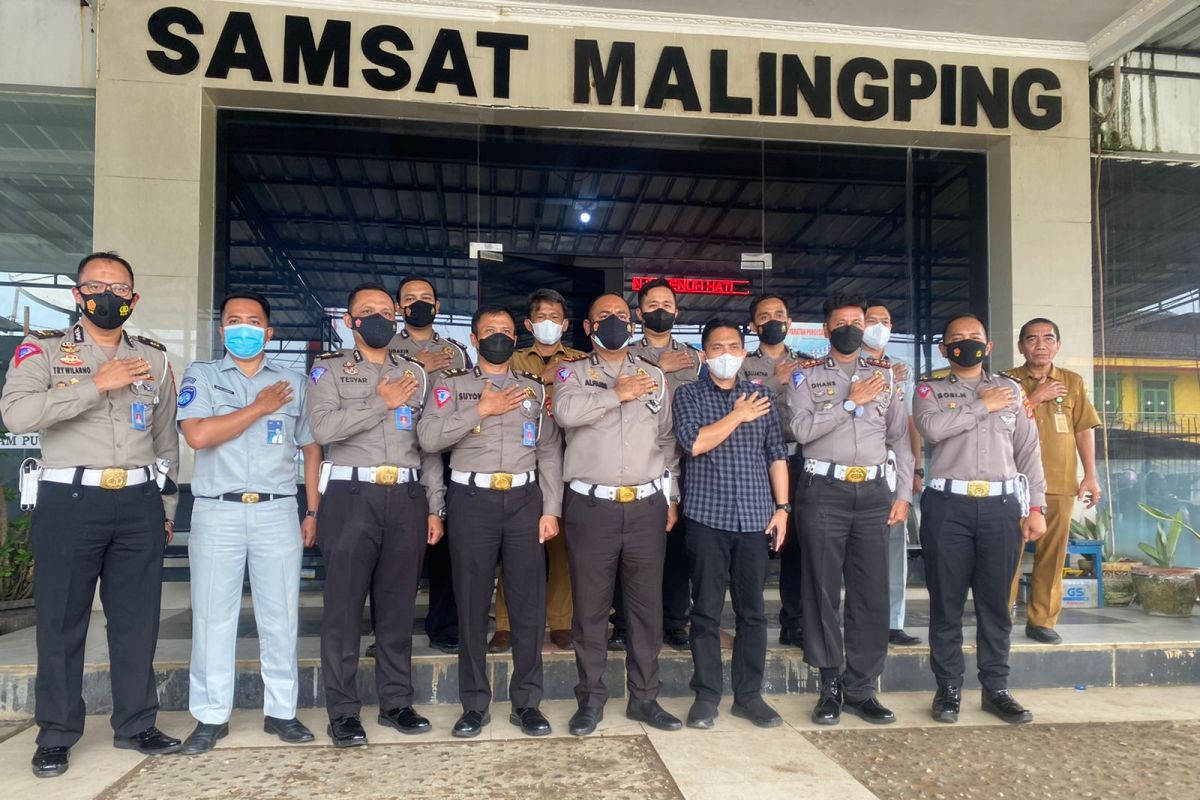Pejabat Polda Banten cek Kantor Samsat baru Malimping