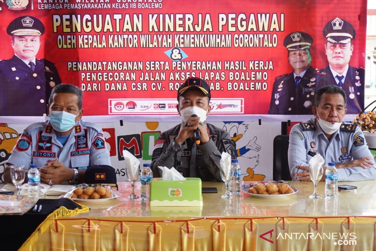 Kemenkumham Gorontalo minta petugas Lapas tingkatkan keterampilan