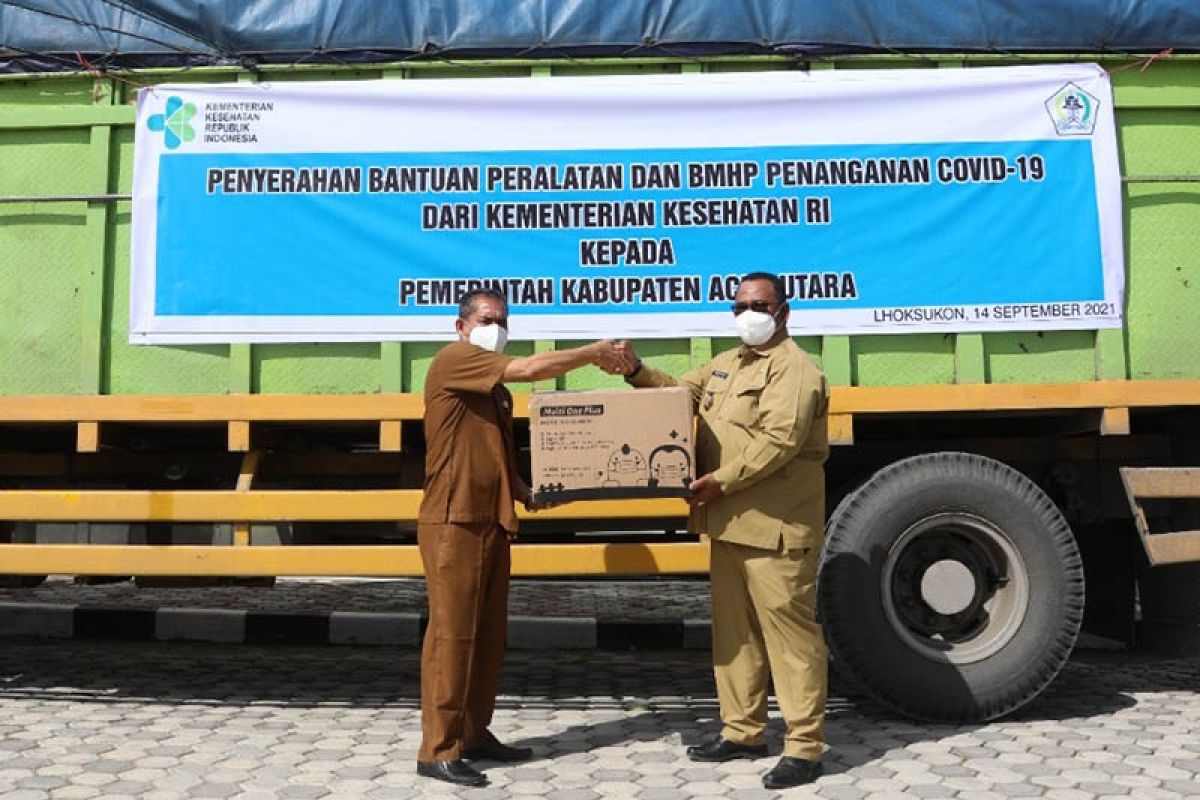 Kemenkes RI bantu Aceh Utara bahan medis COVID-19