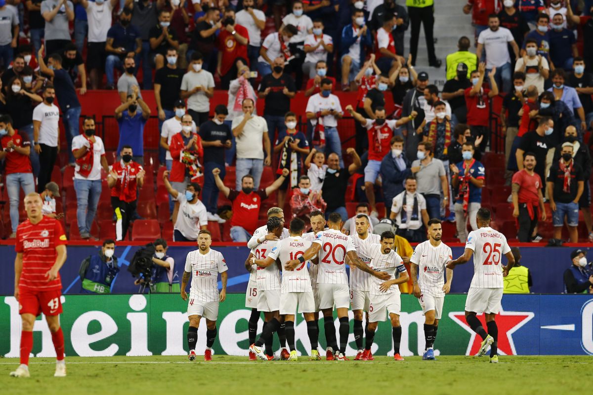 Liga Champions: 10 pemain Sevilla imbangi Salzburg 1-1