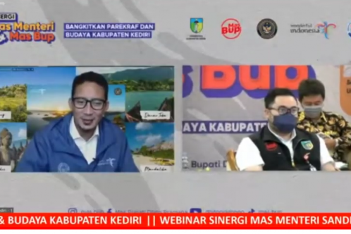 Bupati Hanindhito paparkan potensi wisata Kediri kepada Sandiaga Uno