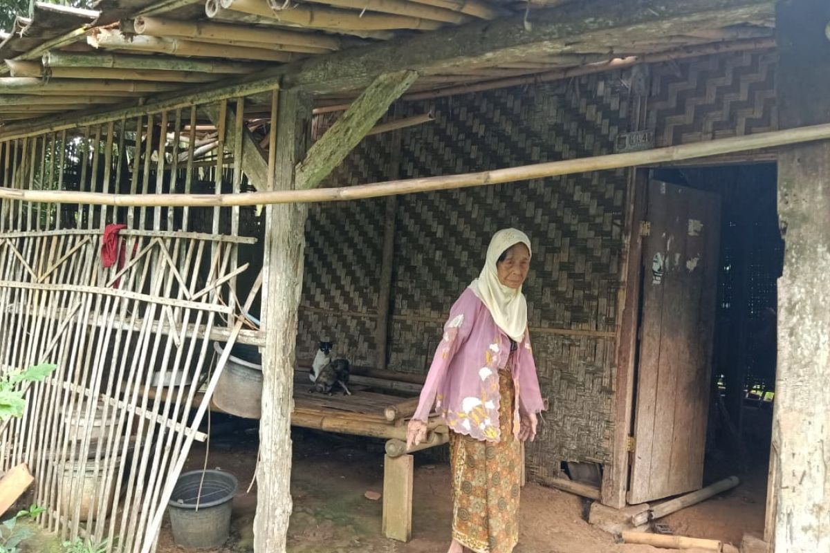 Seorang nenek di Tangerang tinggal di rumah tak layak