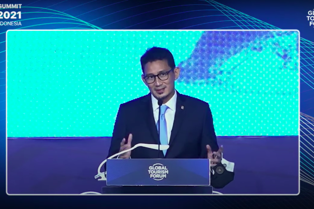 Sandiaga Uno sampaikan dua pesan penting pada Global Tourism Forum 2021