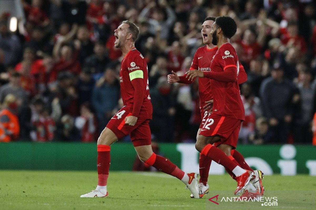 Liverpool rengkuh poin penuh dalam duel elit Eropa kontra AC Milan di Anfield