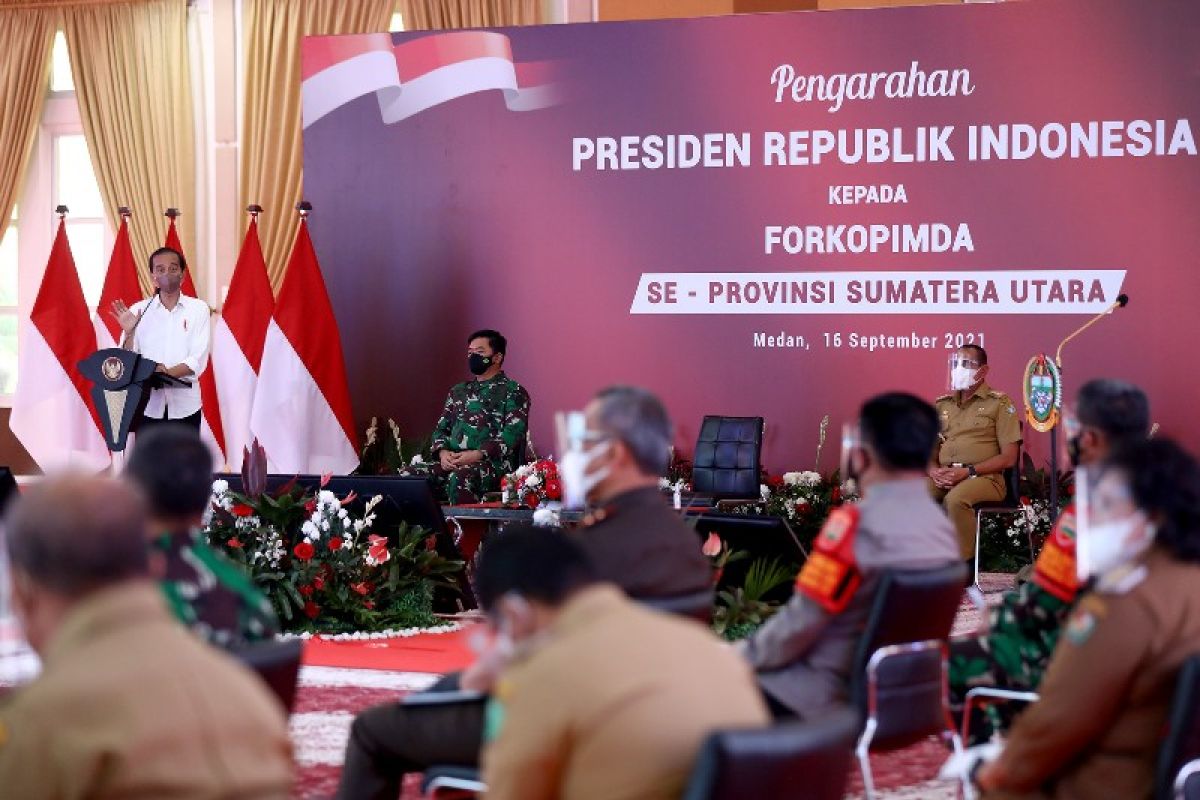 Presiden minta gap capaian vaksinasi antardaerah di Sumut diatasi