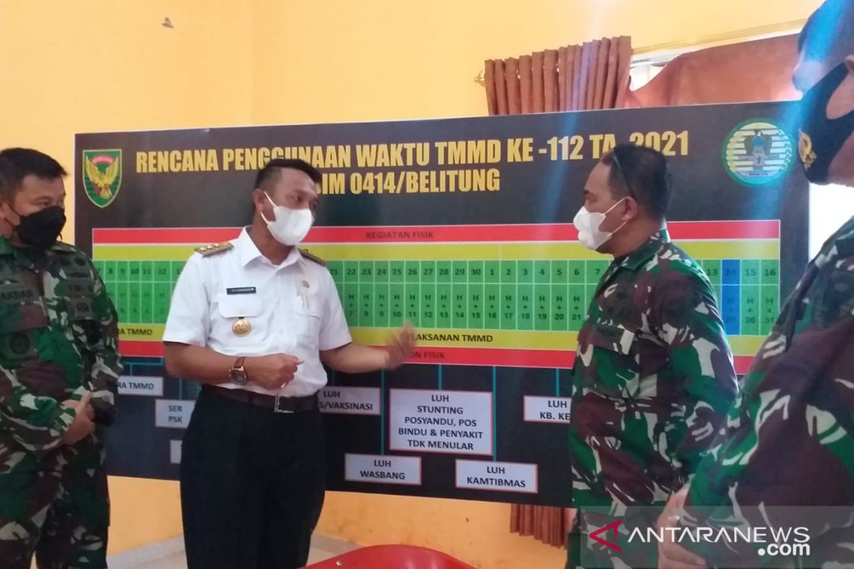 Bupati Belitung Timur:  TMMD bantu percepat pembangunan daerah setempat