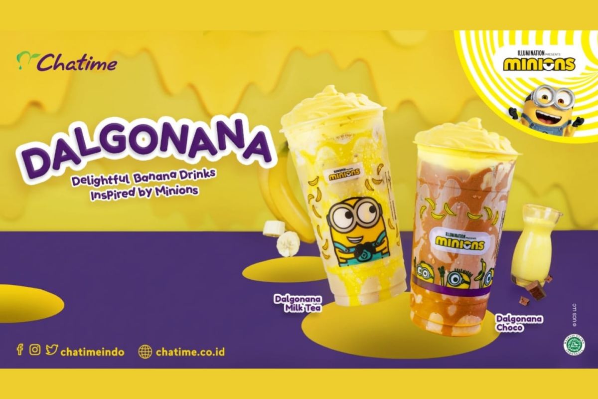 "Dalgonana" hasil kolaborasi Chatime & karakter Minions