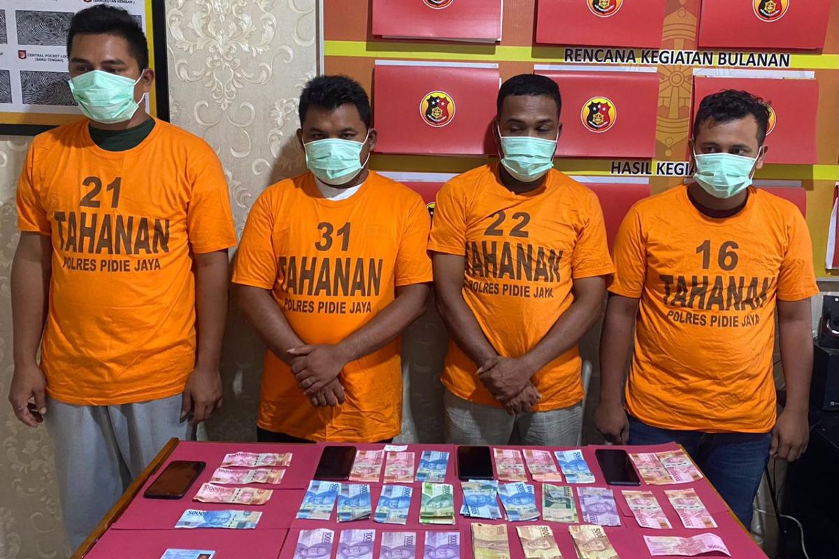 Empat penjual chip domino di ringkus Polisi di Pidie Jaya