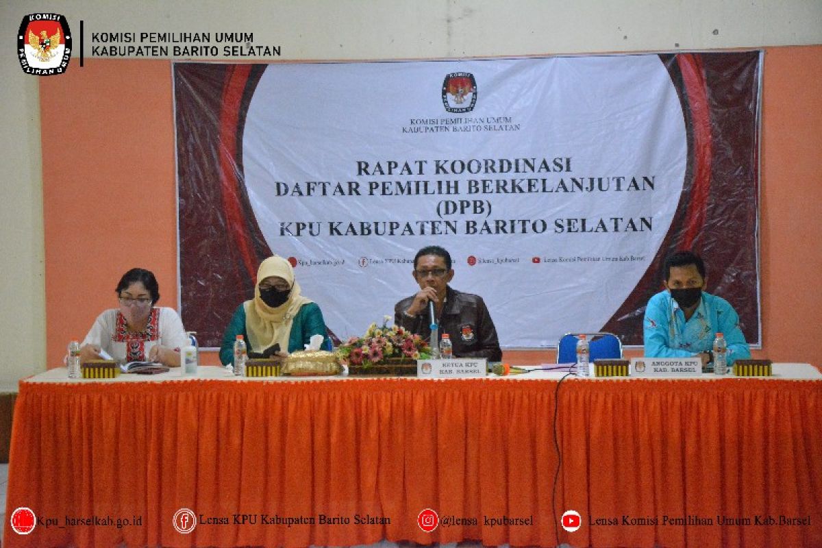 Berikut hasil pemutakhiran daftar pemilih Barsel Juni-Agustus