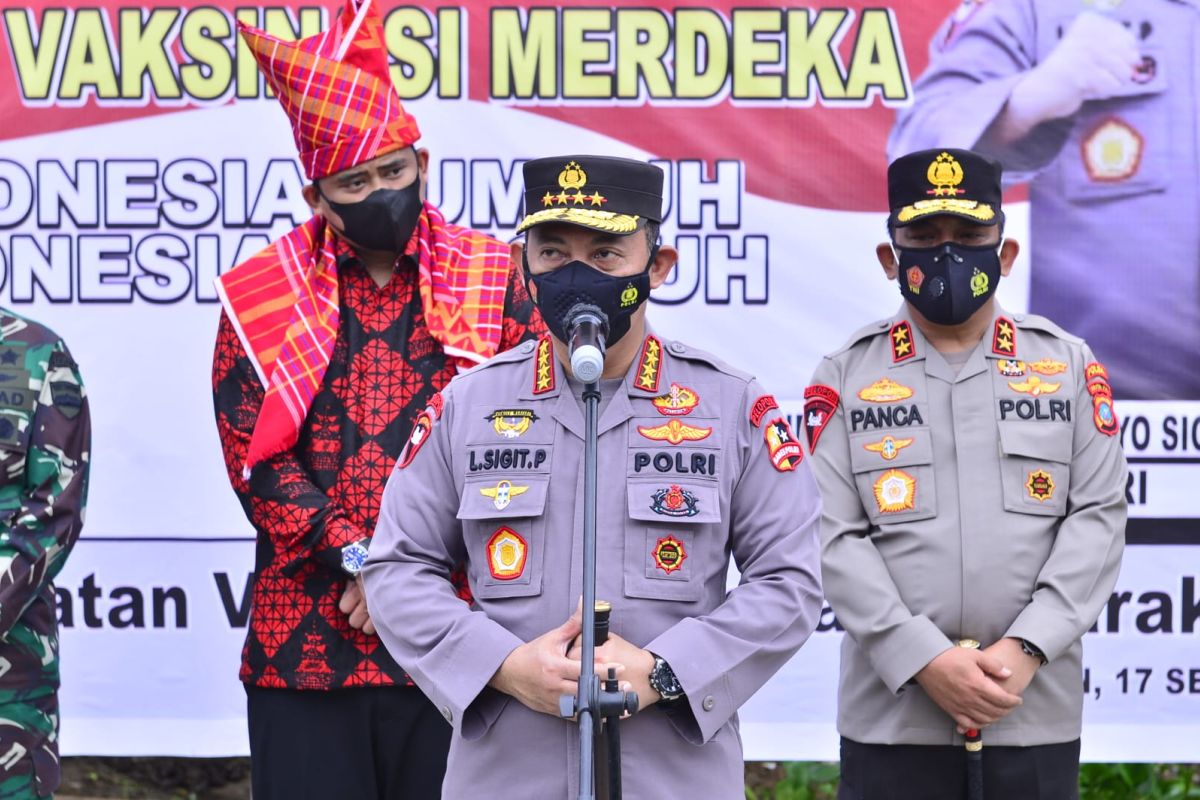 Kapolri ingatkan prokes dan vaksinasi bantu turunkan level PPKM Sumatera Utara