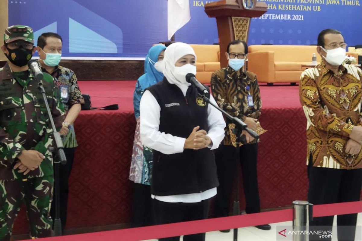 Gubernur Khofifah: Sepuluh kabupaten kota di Jawa timur berstatus PPKM level 1