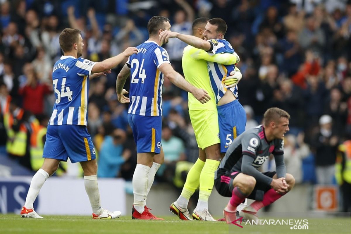 Brighton rusak penampilan ke-250  Vardy untuk Leicester di Liga Premier