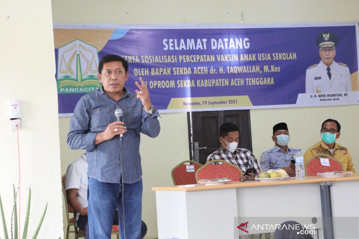 Kepala sekolah di Aceh diminta mengundurkan diri bila vaksiansi siswa rendah