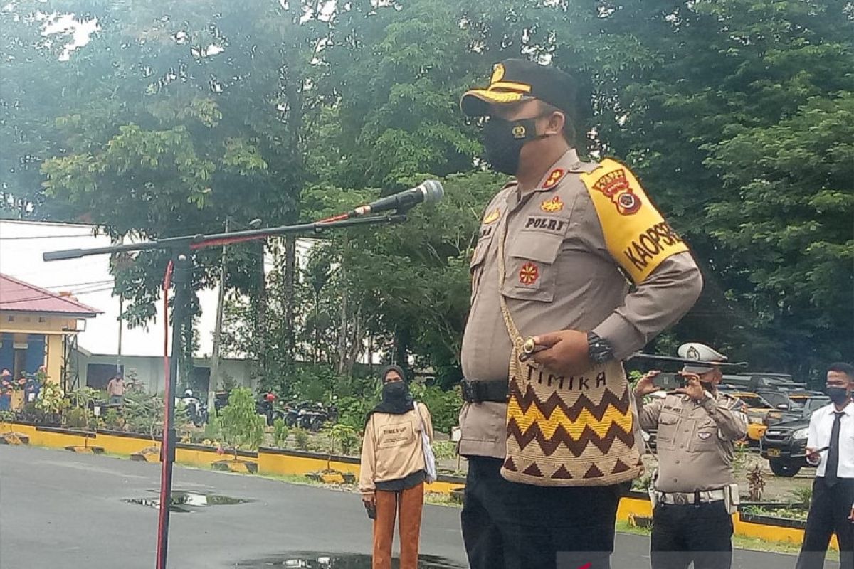 Polri-TNI perketat pengamanan di Kuala Kencana saat lomba marathon PON XX