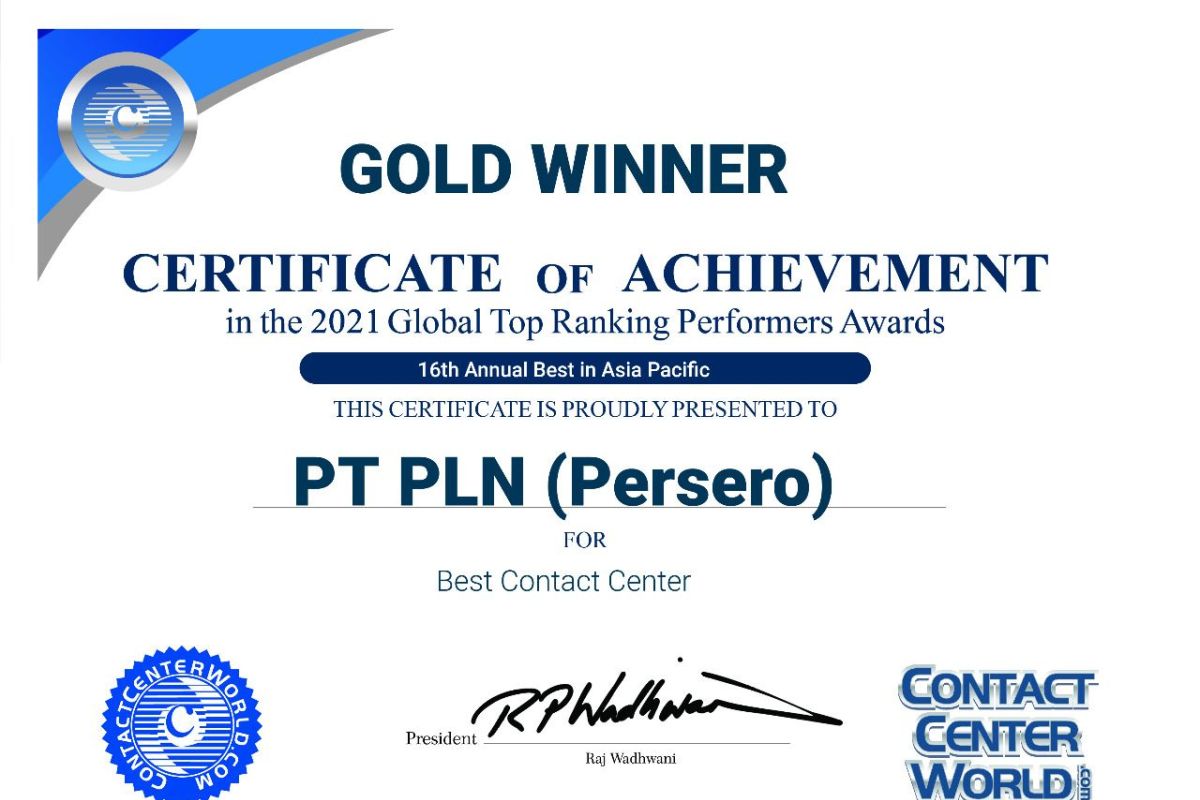 Contact Center PLN 123 Raih Tiga Penghargaan Global