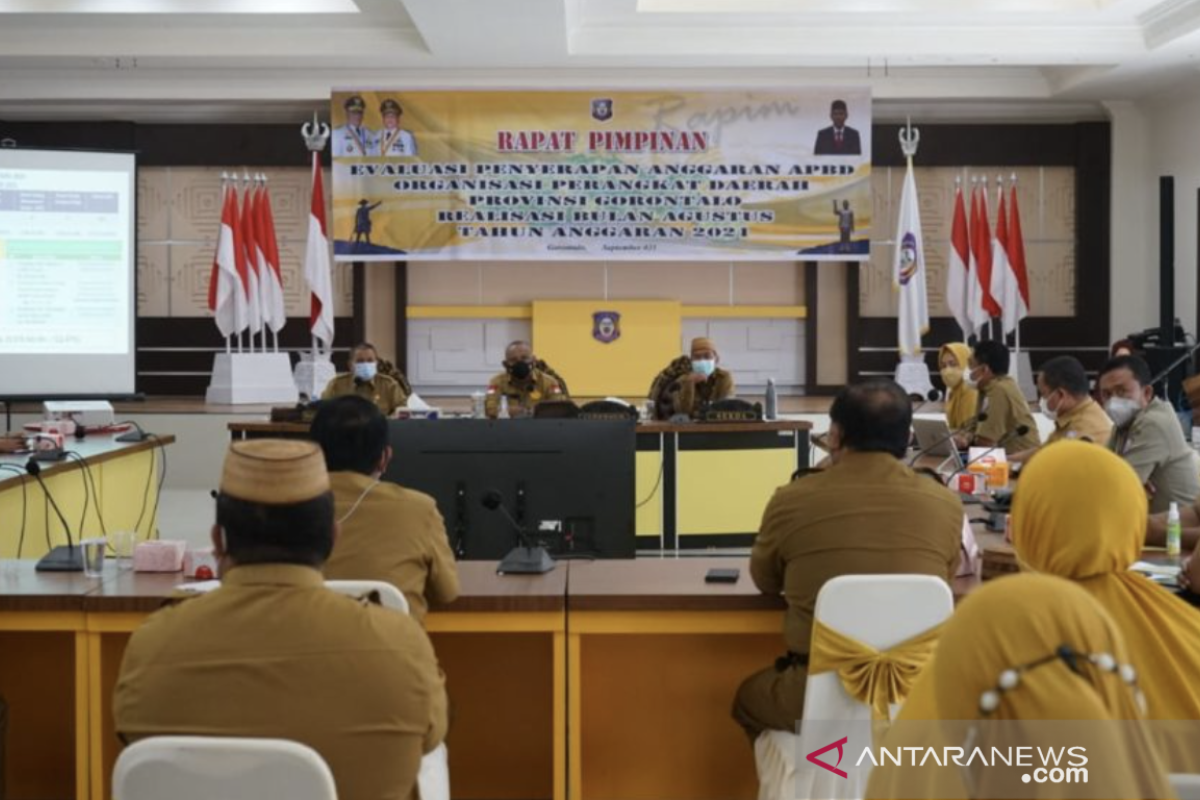 21 OPD Pemprov Gorontalo lampaui target serapan anggaran