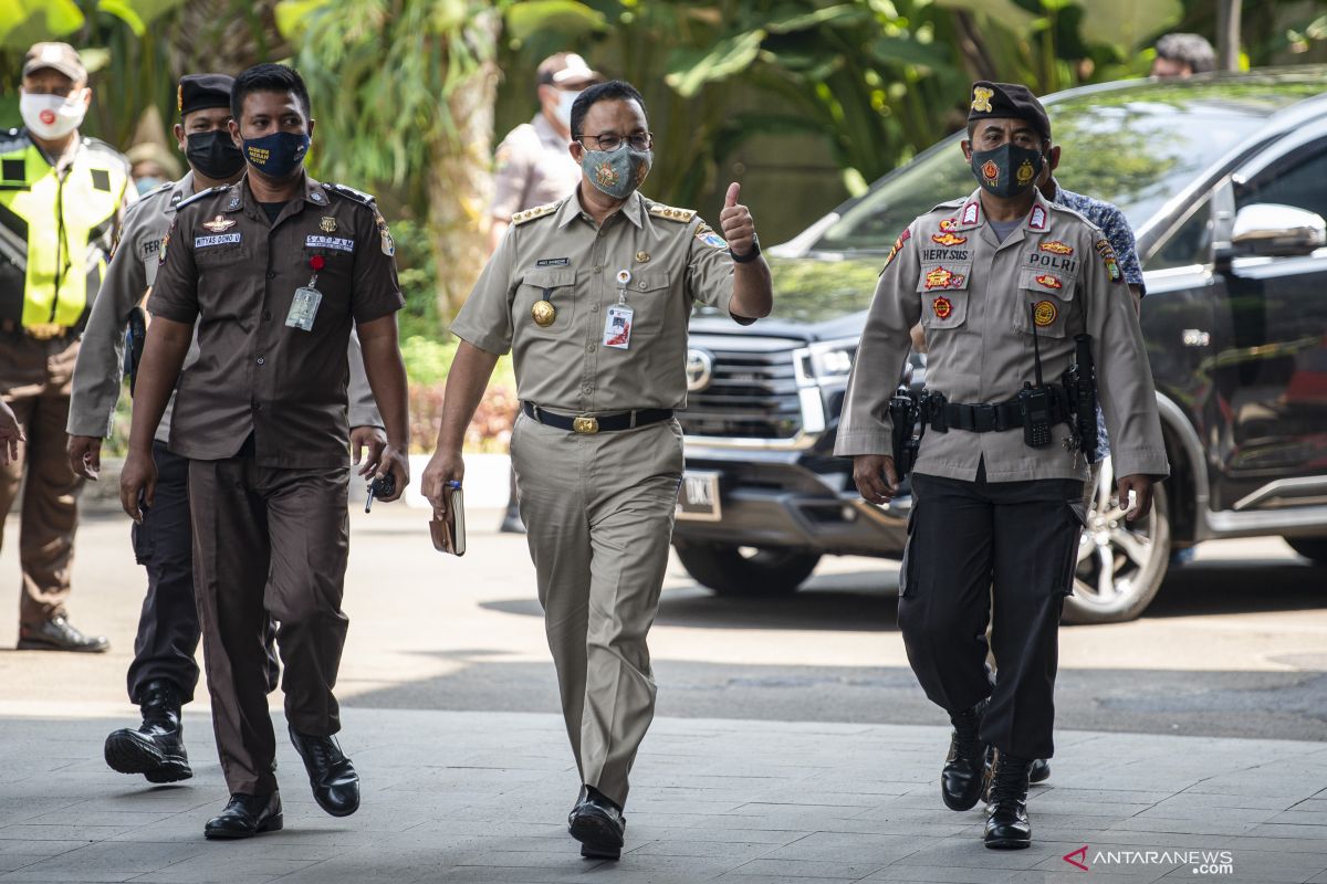 Gubernur DKI Jakarta Anies Baswedan penuhi panggilan KPK