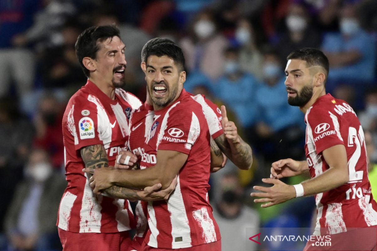 Dua gol Luis Suarez bawa Atletico bangkit kalahkan Getafe