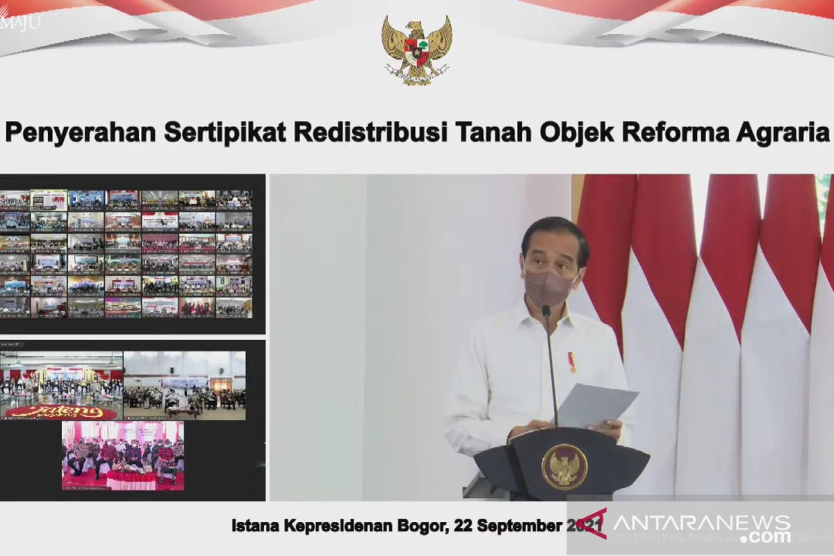 Presiden Jokowi tegaskan komitmen untuk  berantas mafia tanah