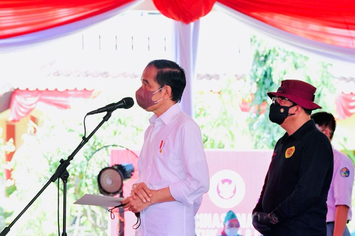 Presiden Jokowi tinjau program vaksinasi massal BIN