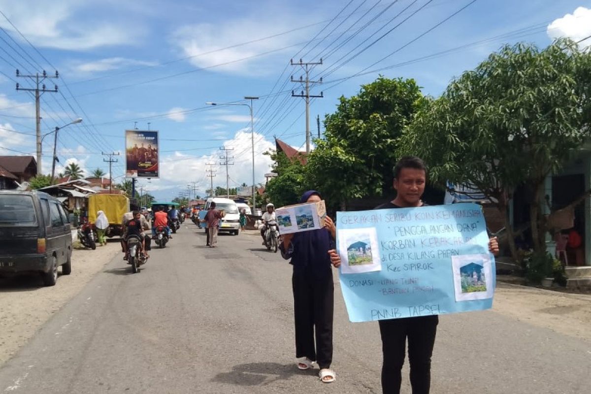 PNNB gelar aksi seribu koin untuk Sahadah Siregar korban kebakaran Sipirok