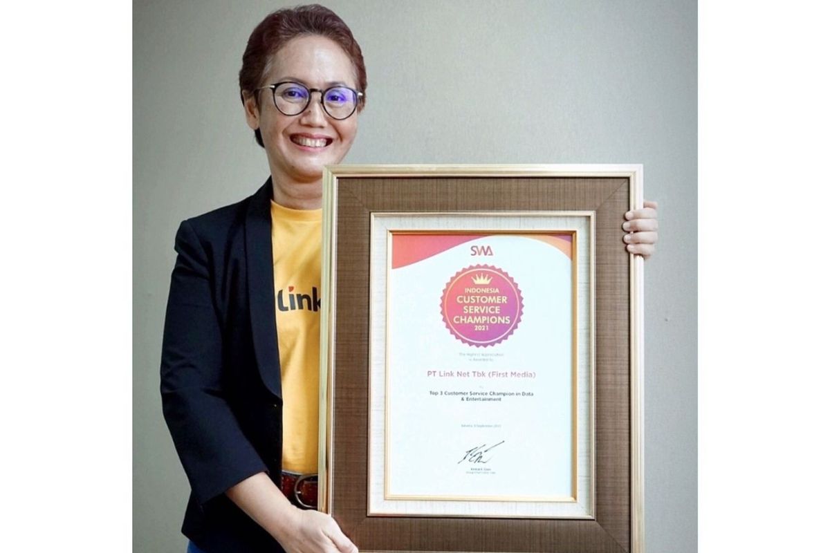 Link Net raih penghargaan di Indonesia Customer Service Champions 2021