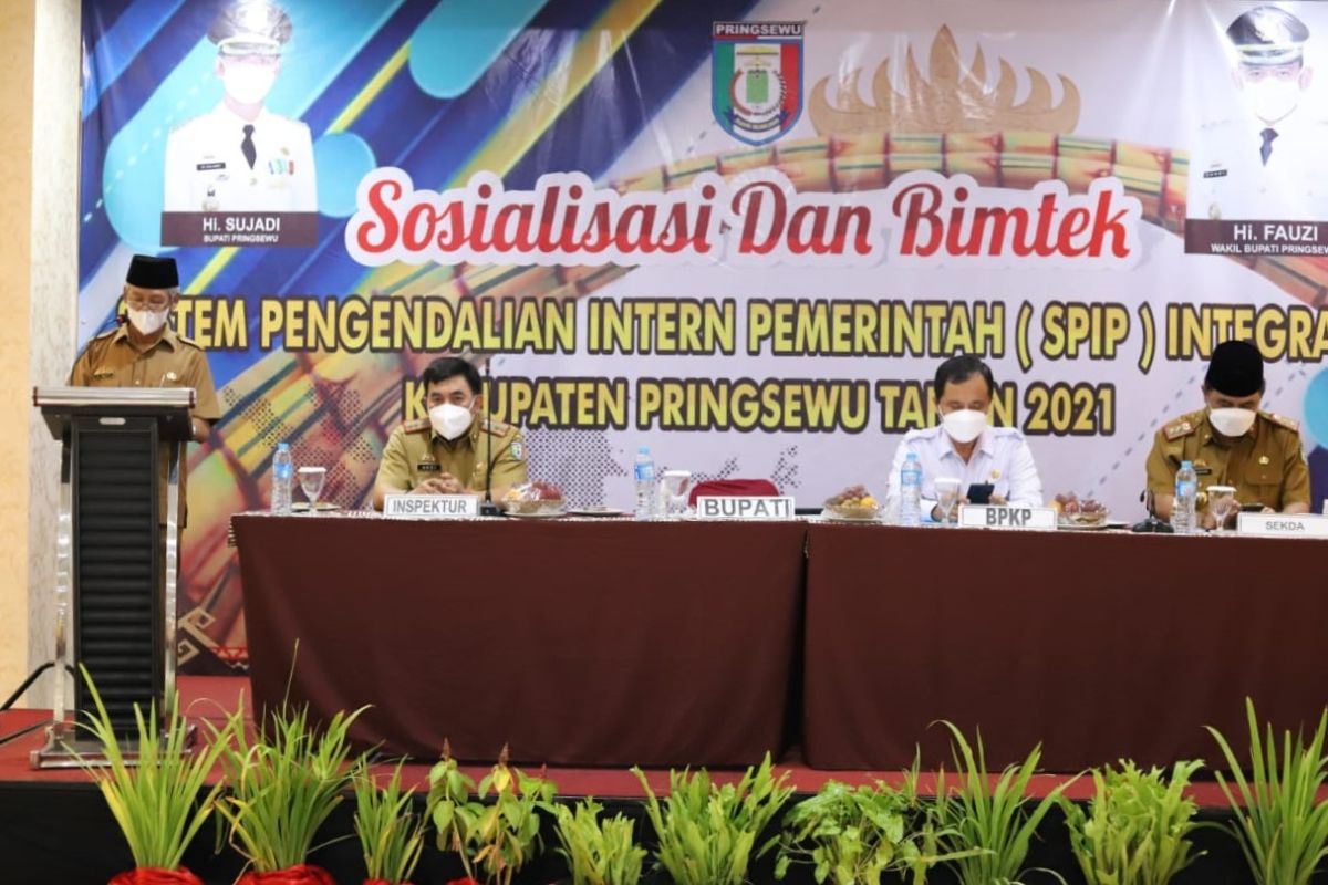 Bupati Pringsewu buka Sosialisasi dan Bimtek SPIP Integrated Kabupaten Pringsewu Tahun 2021