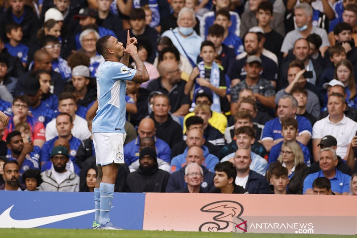 Gabriel Jesus cetak gol  Manchester City untuk kalahkan Chelsea
