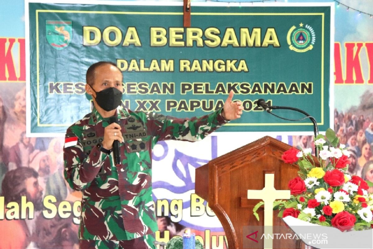 Kodam XVII/Cenderawasih gelar doa bersama sukseskan PON XX Papua