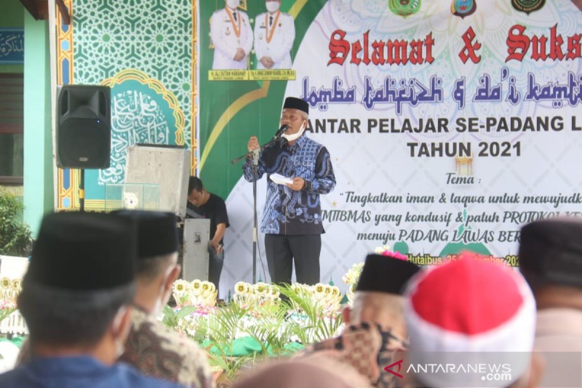 Wabup buka lomba Tahfiz dan Dai Kamtibmas antarpelajar se - Palas