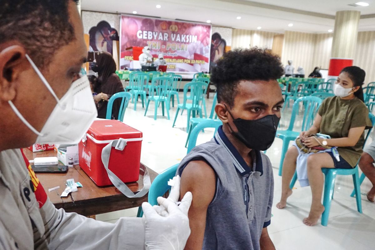 Cakupan vaksinasi di daerah penyelenggara PON XX Papua sudah 60 persen lebih