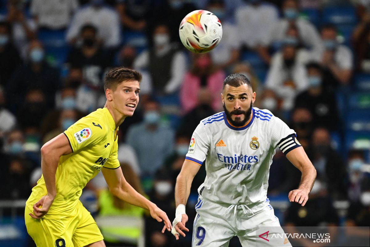 Rentetan kemenangan Real Madrid berakhir seusai diimbangi Villarreal