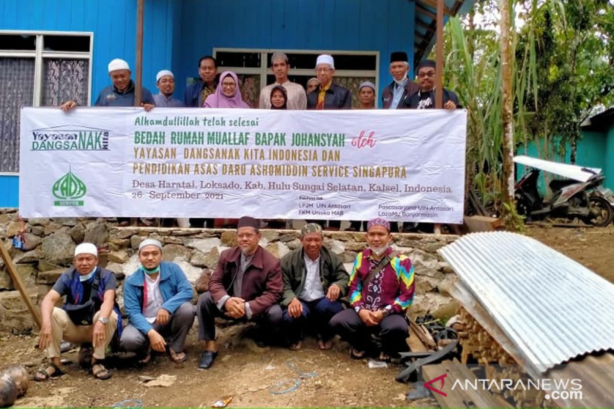 Yayasan Dangsanak resmikan bedah rumah mualaf di Haratai Loksado